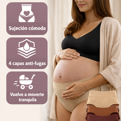 Bragas de soporte pélvico y a prueba de fugas (post-parto)