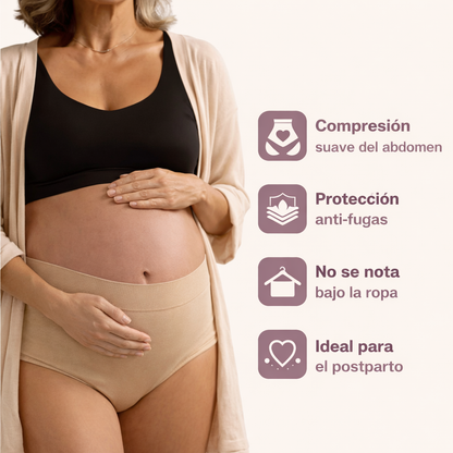 Bragas de soporte pélvico y a prueba de fugas (post-parto)