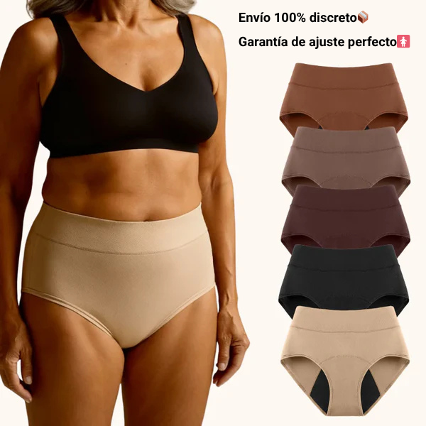 Bragas de soporte pélvico y a prueba de fugas (flujo abundante)