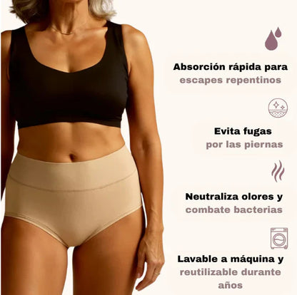 Ropa interior cómoda, discreta y a prueba de fugas