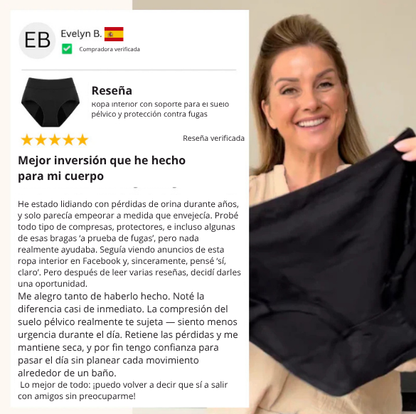Bragas de soporte para el suelo pélvico y a prueba de fugas (flujo abundante) | 2+1 gratis