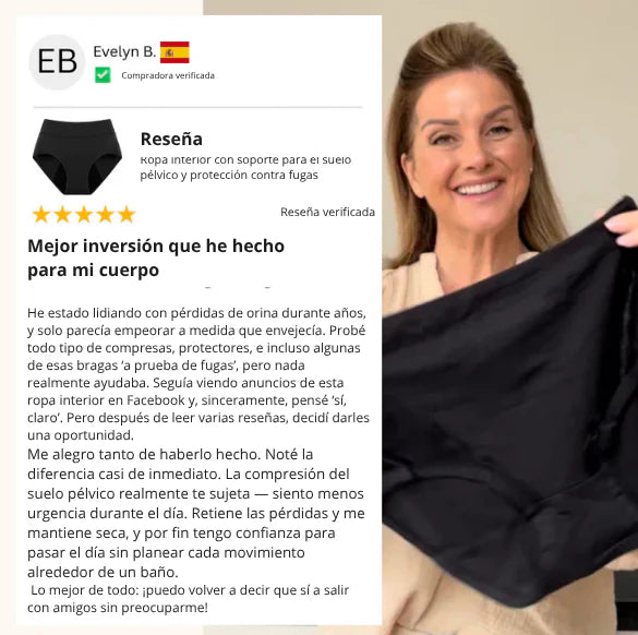 Ropa interior cómoda, discreta y a prueba de fugas