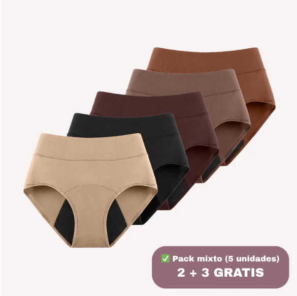 Bragas de soporte para el suelo pélvico y a prueba de fugas (flujo abundante) | 2+1 gratis