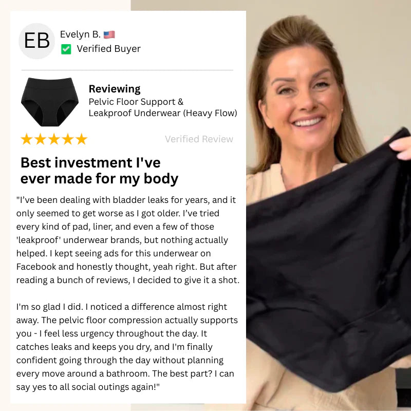 Pelvic support and leak-proof panties (heavy flow)