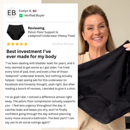 Pelvic support and leak-proof panties (heavy flow)